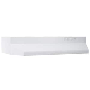 BUEZ0 30 in. 210 Max Blower CFM Ducted Under-Cabinet Range Hood with Light and Easy Install System in White
