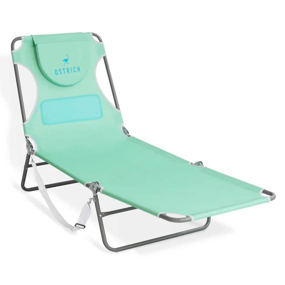 Ostrich Teal Aluminum Folding Sunbathing Poolside Beach Chair LCL-1006T-SPRT