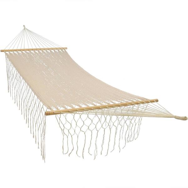Sunnydaze American Style 13 ft. Mayan Spreader Bar Hammock in Natural