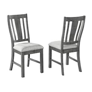 Charlie Rustic and Light Gray dining Chairs (set of 2)