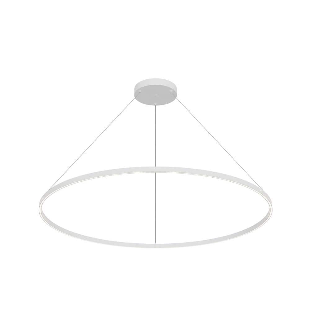 Cerchio 60 in. 150-Watt 1-Light White Integrated LED Pendant-Light price history on PriceWatchPro