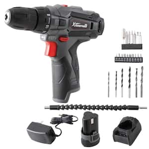 12-Volt Li-Ion Cordless 1-9/16 in. Chuck Size Drill Electric Screwdriver Power Driver with 2 Ah Battery Charger and Case