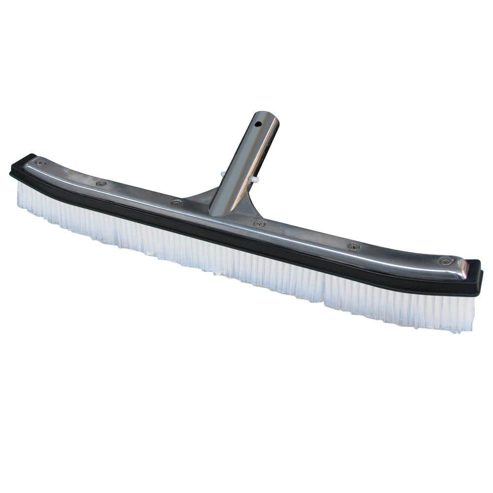 20 Flexible Floor & Wall Pool Brush Polished Aluminum Ez Clip