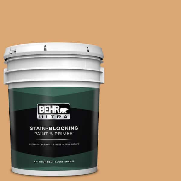 BEHR ULTRA 5 gal. #BIC-14 Fresh Nectar Semi-Gloss Enamel Exterior Paint & Primer