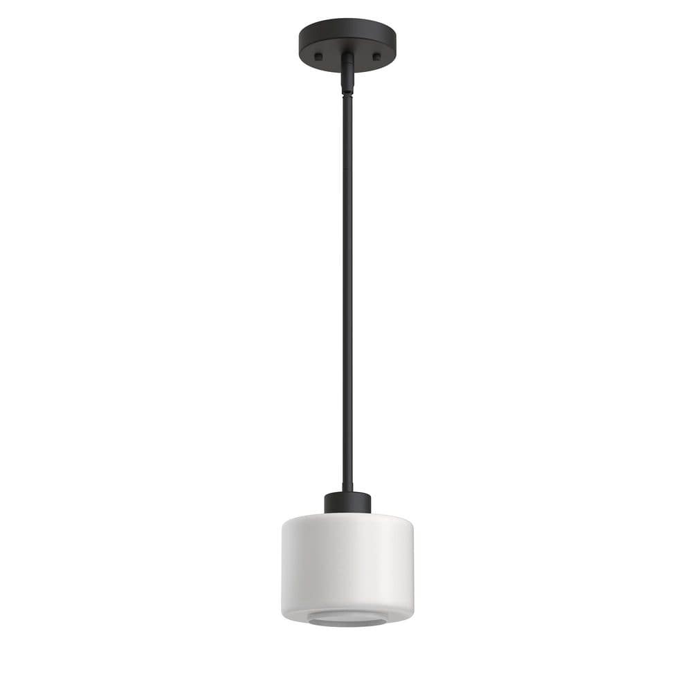 1-Light Black Metal Pendant Light, Modern Pendant Lighting with White Cylinder Glass Shade, E26 Base for Kitchen 2-Pack price history on PriceWatchPro