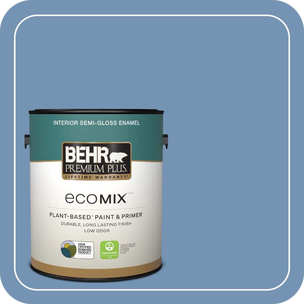 1 gal. #580D-5 Ocean Ridge Semi-Gloss Enamel EcoMix Plant-Based Interior Paint & Primer price history on PriceWatchPro