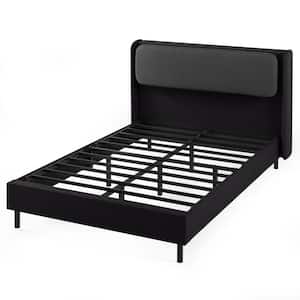 Avery Black Full Platform Bed with Reclining Headboard and USB Ports