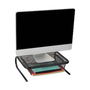 16.75 in. L x 13 in. W x 5.25 in. H Monitor Stand Laptop Riser Desktop Organizer Metal, Black