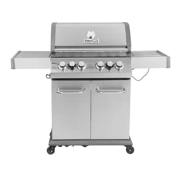 Royal Gourmet Luxury 4-Burner in Stainless Steel Propane Gas Grill with Side Sear Burner and Infrared Technology