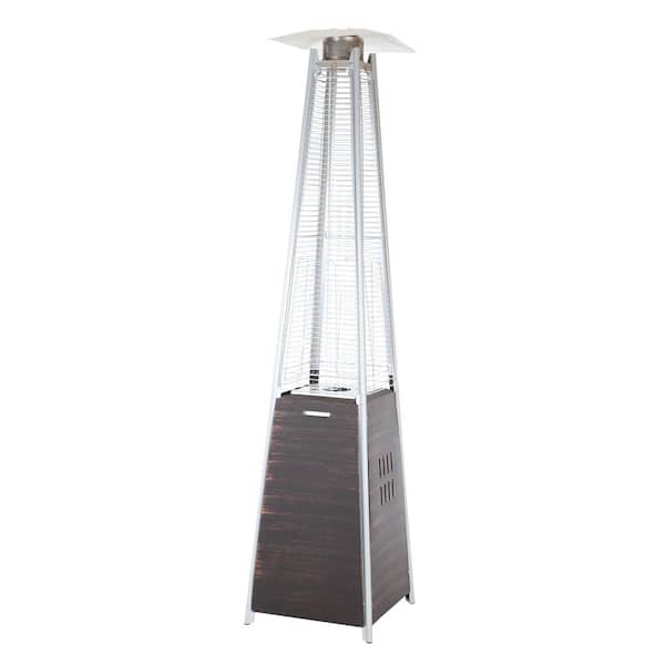 Fire Sense 40,000 BTU Coronado Brushed Bronze Pyramid Flame Gas Patio Heater