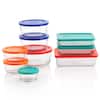 Pyrex Simply Store 10 Piece Glass Storage Bakeware Set with Assorted  Colored Lids 1091198 - The Home Depot