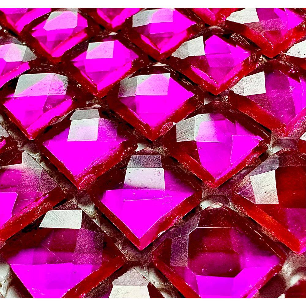 3'' x 12'' Clear Glass Diamond Mosaic Wall Tile