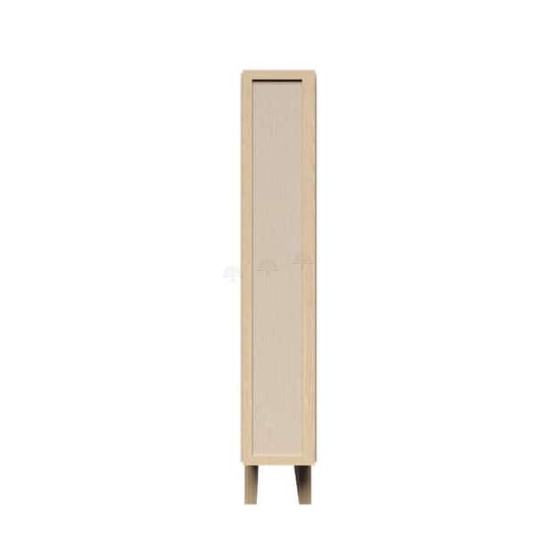 Slim Shaker Assembled 6 in. W x 34.5 in. H x 24 in. D Spice Base Kitchen Cabinet in Natural Wood