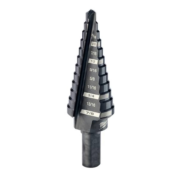 Milwaukee 3/16 in. - 7/8 in. #4 Black Oxide Step Drill Bit (12