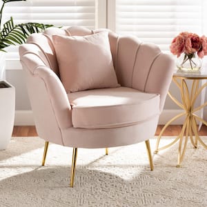 Garson Blush Pink and Gold Armchair