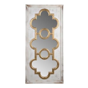 28 in. W x 58 in. H in Classically Inspired Henley Decorative Mirror, French Country Style Wall Decor for Bathroom