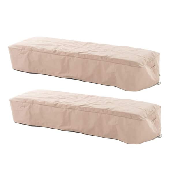 Durable Outdoor Chaise Lounge Set Cover, Beige (Set of 2)