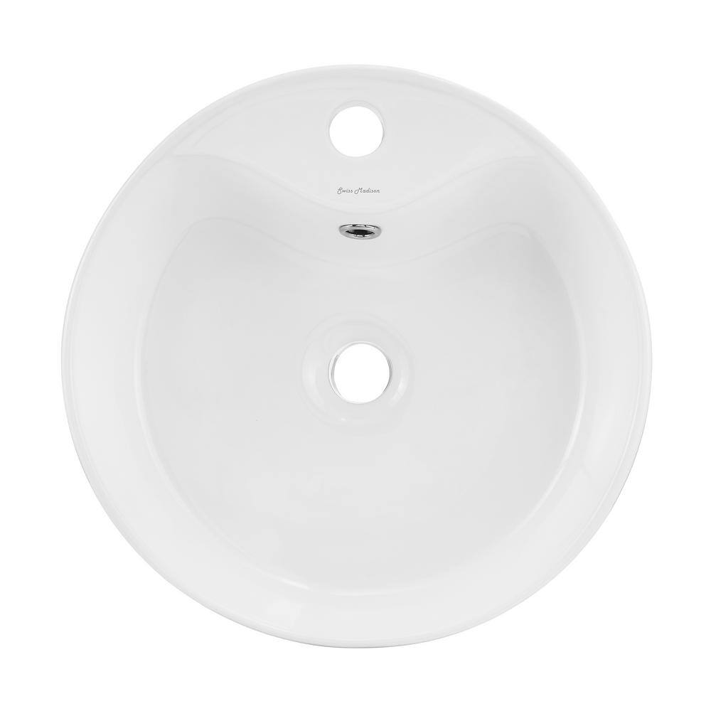 Monaco 15.75" White Ceramic Console Sink with Matte Black Legs