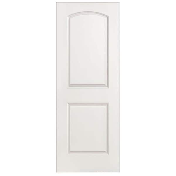 Masonite 32 in. x 80 in. Textured 2-Panel Arch Top Hollow Core Primed Composite Interior Door Slab