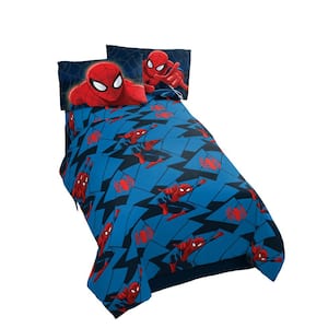 4-Piece Multi Marvel Spiderman 'Saving the Day' Blue Full Sheet Set
