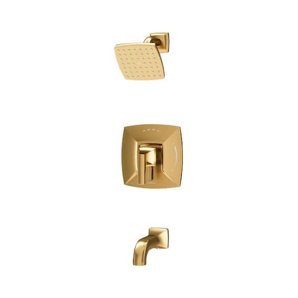 Oak HydroMersion Single Handle Tub and Shower Faucet Trim Kit with Volume Control in Brushed Bronze