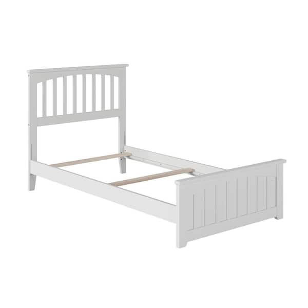 AFI Mission White Twin Traditional Bed with Matching Foot Board