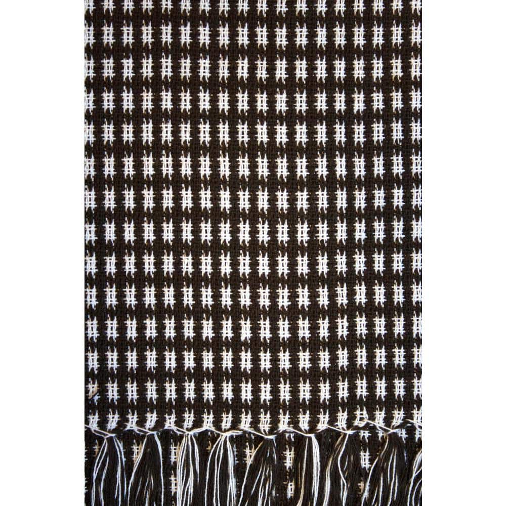 Homespun Fringed Chocolate 100% Cotton Placemat Set