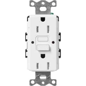 Claro 15-Amp Tamper Resistant Duplex Receptacle Outlet, Snow (SCR-15-GFST-SW)