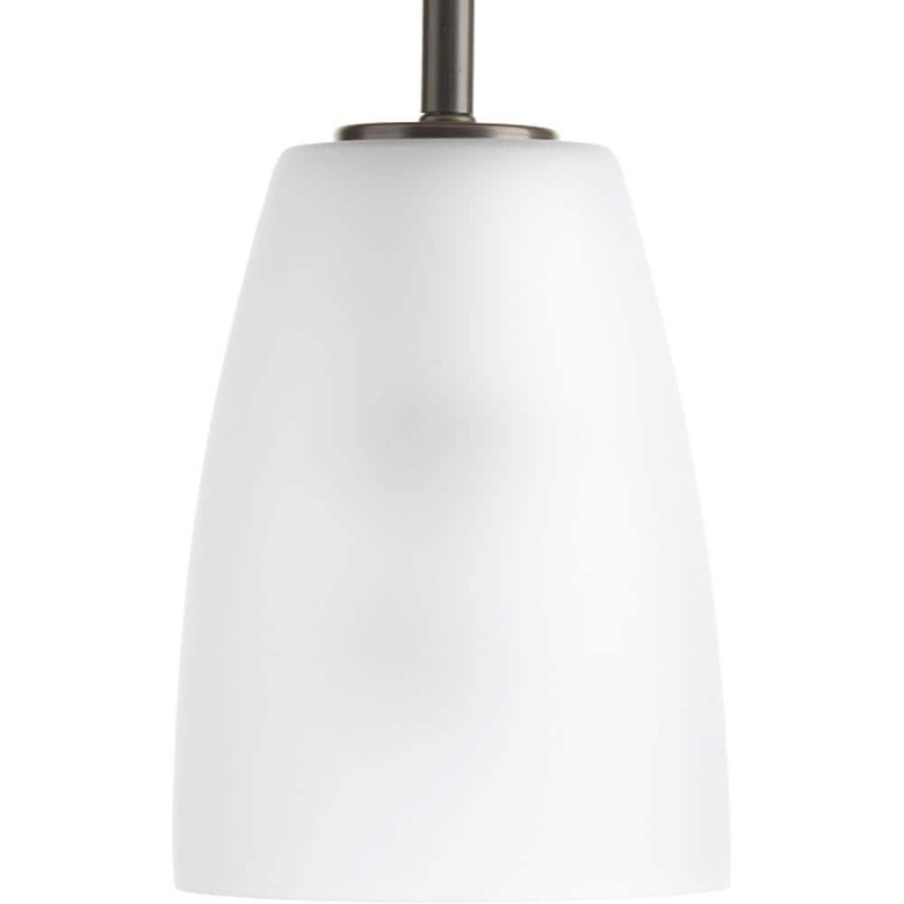 Elegant Antique Bronze Mini-Pendant with Etched Glass Shade