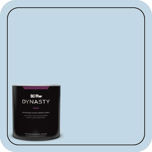 BEHR DYNASTY 1 qt. #S500-1 Distant Shore Eggshell Enamel Interior Stain-Blocking Paint & Primer