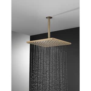 1-Spray Patterns 1.75 GPM 11.75 in. Wall Mount Fixed Shower Head in Champagne Bronze