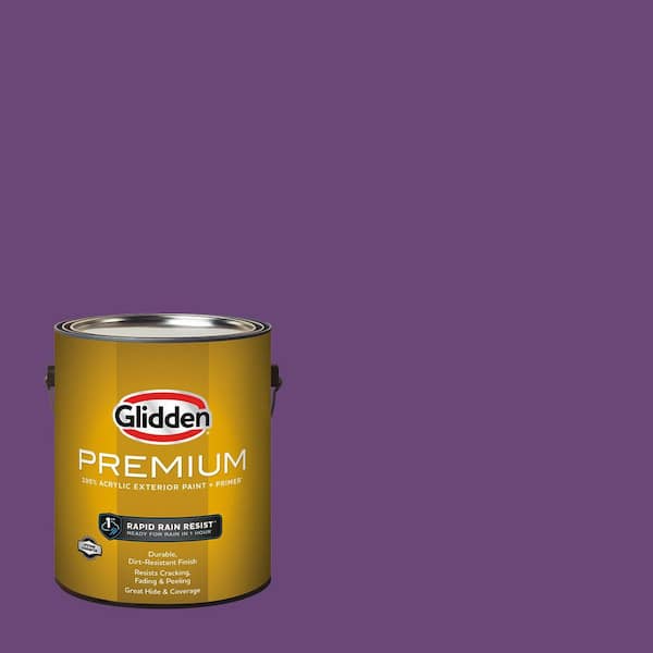 Glidden Premium 1 gal. PPG1176-7 Perfectly Purple Satin Exterior