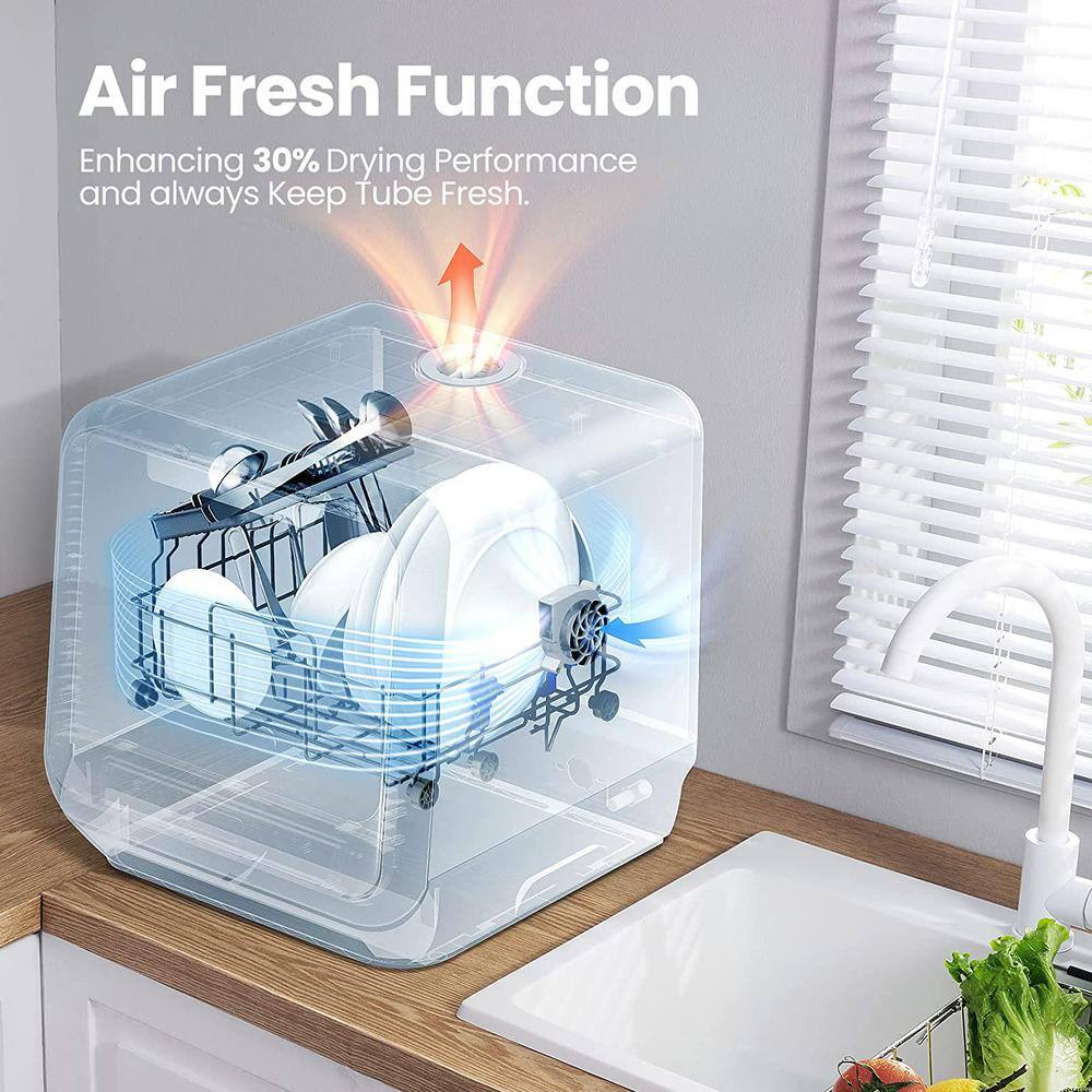 Black Stainless Steel Energy Star Countertop Dishwasher for RV