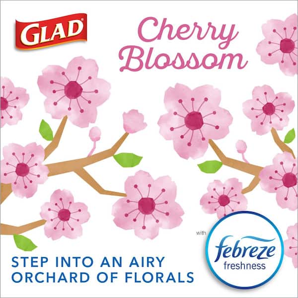 Glad 4 Gal. Cherry Blossom Drawstring OS Trash Bags (34-Count) 1258779274 -  The Home Depot