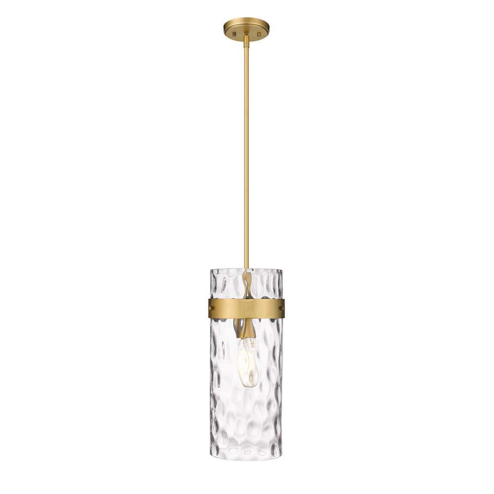 Fontaine Transitional Rubbed Brass Indoor/Outdoor Pendant Light