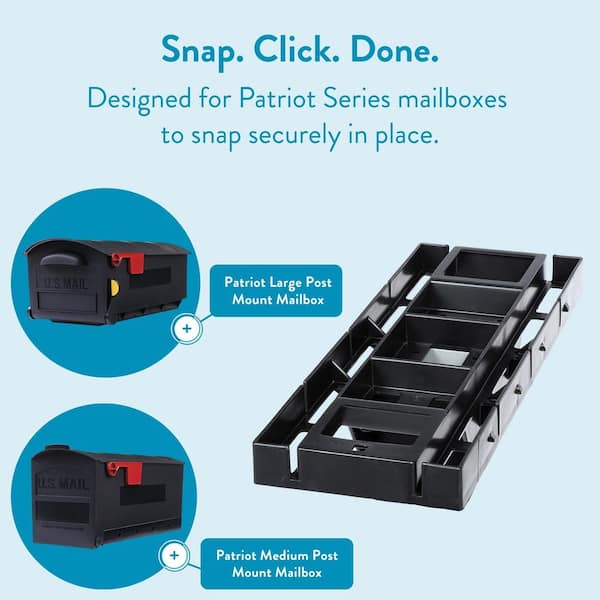 Patriot Plastic, Mailbox Mounting Board, Black