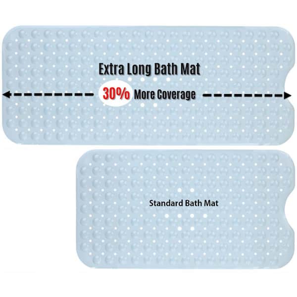 16"W x 39"L in Gray by SlipX Solutions Extra Long Bath Mat 