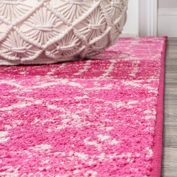 Sloan store Moroccan pink area rug (square)