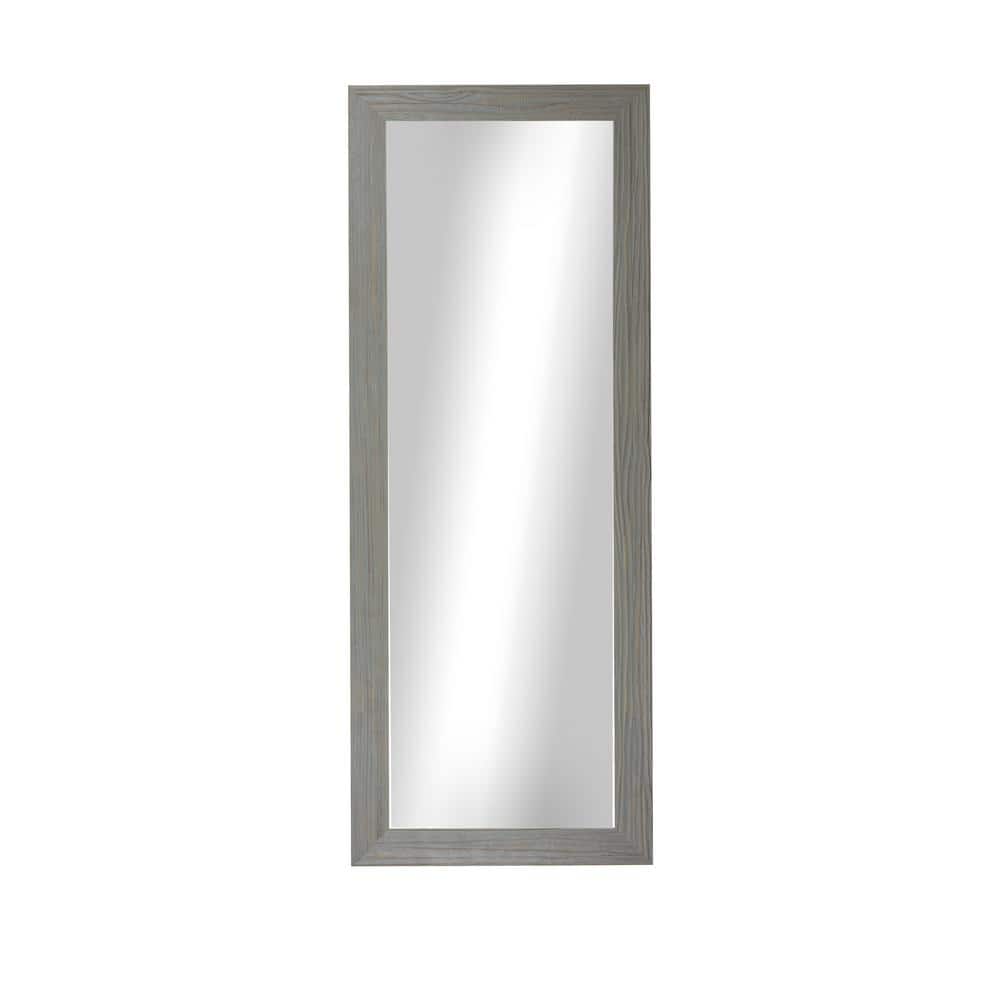 Modern Rustic 20.75 in. W x 59.75 in. H Rectangular Wooden Weathered Grey M
