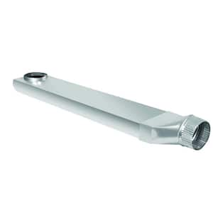 28 in. to 45 in. Adjustable Space Saver Aluminum Dryer Vent Duct with Straight Outlet