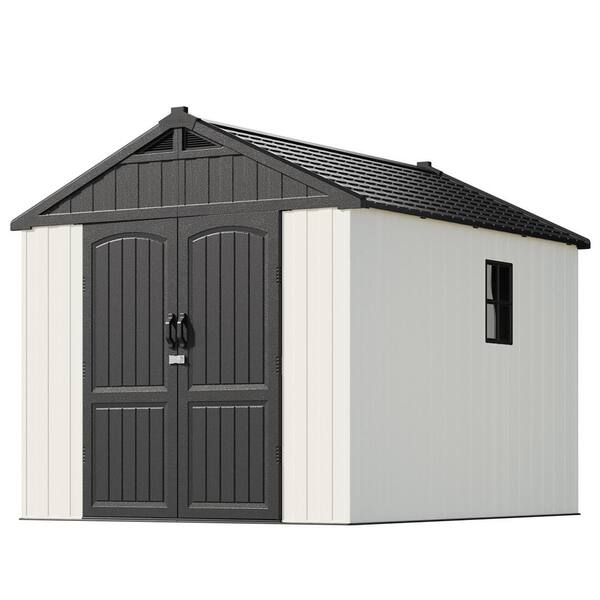 Patiowell 8 ft. W x 10 ft. D Plastic Outdoor Storage Shed Patiowell 8 ft. W x 10 ft. D Plastic Outdoor Storage Shed
