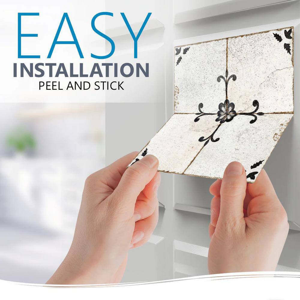 12x12-inch Silver Vinyl Peel and Stick Wall Tiles