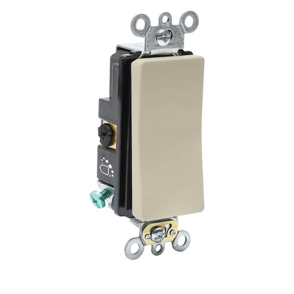 Decora Plus 20 Amp 120/277-Volt Antimicrobial Treated 3-Way Rocker Switch, Ivory A5623-2I