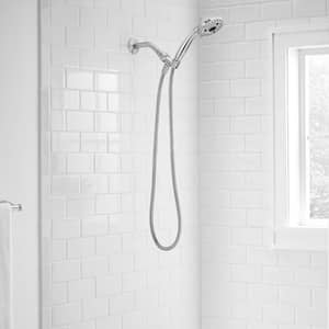 Lavmere 7-Spray 4.2 in. Single Wall Mount Handheld Adjustable Shower Head in Chrome