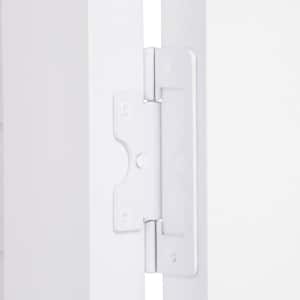 30 in. x 80 in. Seabrooke Louver Over Panel White Hollow Core PVC Vinyl Interior Bi-Fold Door