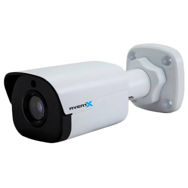 AvertX Indoor or Outdoor Mini Bullet with Night Vision 4MP Wired Security Standard Surveillance Camera