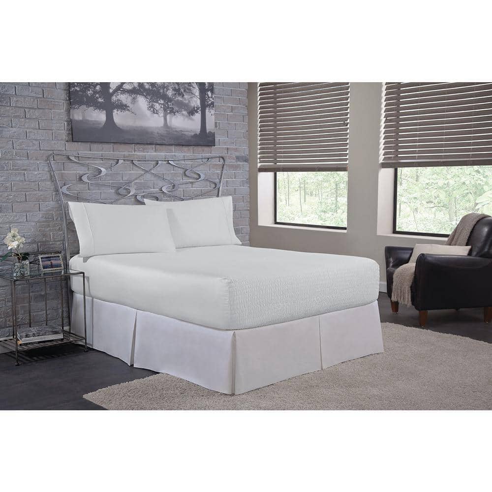 Luxurious White Cotton Flannel King Sheet Set with Deep Pocket