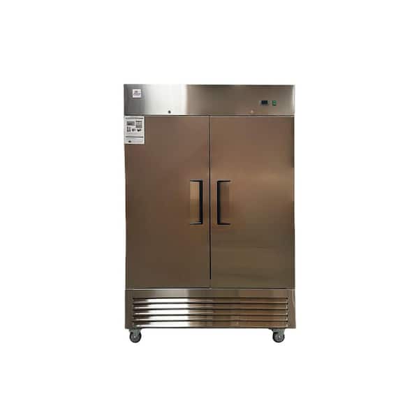 54 in. W 48 cu. ft. 2-Door Commercial Reach in Upright Refrigerator in Stainless Steel