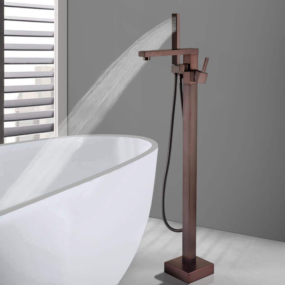 Oil Rubbed Bronze Freestanding Bathtub Faucet with Hand Shower