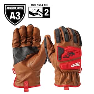 XX-Large Level 3 Cut Resistant Goatskin Leather Impact Gloves